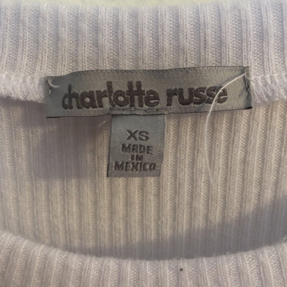 Plain White Ribbed Tee - Picture 3 of 3